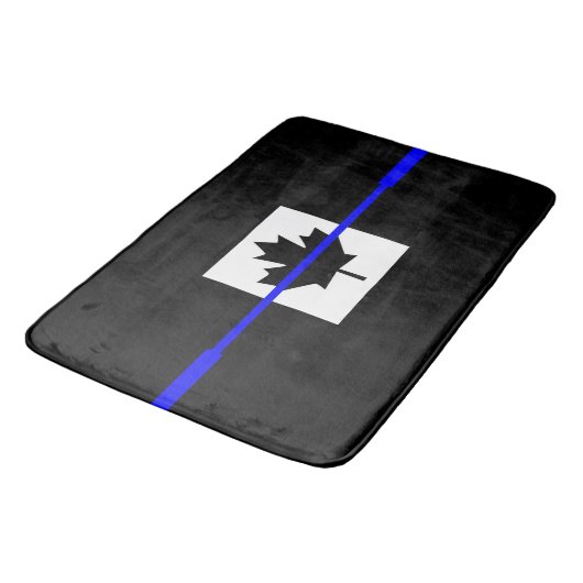 Thin Blue Line Accent on Canadian Flag Badmat (Gekanteld)