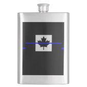 Thin Blue Line Accent on Canadian Flag Flacon (Voorkant)