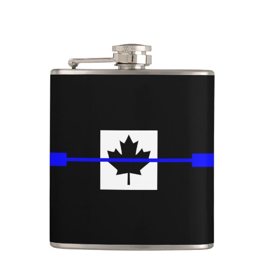 Thin Blue Line Accent on Canadian Flag Heupfles (Voorkant)