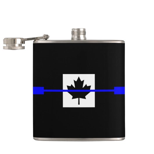 Thin Blue Line Accent on Canadian Flag Heupfles (Geopend)