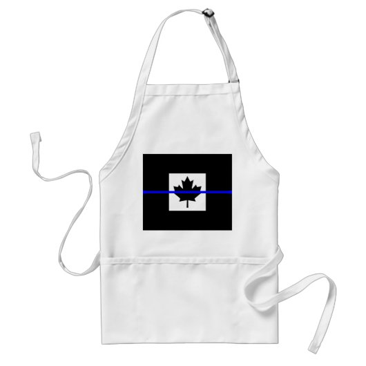 Thin Blue Line Accent on Canadian Flag Standaard Schort (Voorkant)