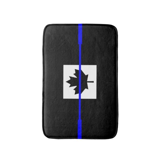 Thin Blue Line Accent op Canadese vlag Badmat (Voorkant Verticaal)
