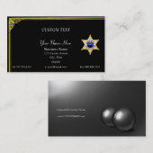 Thin Blue Line Adjunct Badge Visitekaartje (Voorkant / Achterkant)