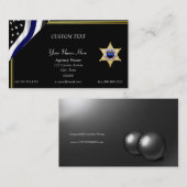 Thin Blue Line Adjunct Badge Visitekaartje (Voorkant / Achterkant)