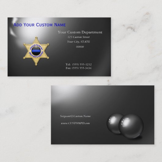 Thin Blue Line Adjunct Brothers Keeper Visitekaartje (Voorkant / Achterkant)