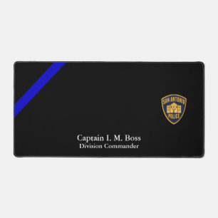 Thin Blue Line - Agency Patch Desk Name Bord Bureaumat