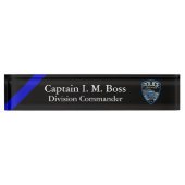 Thin Blue Line - Agency Patch Desk Name Bord Naambordje (Voorkant)
