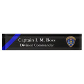 Thin Blue Line - Agency Patch Desk Name Bord Naambordje (Voorkant)