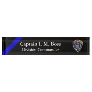 Thin Blue Line - Agency Patch Desk Name Bord Naambordje