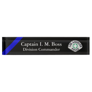 Thin Blue Line - Agency Patch Desk Name Bord Naambordje