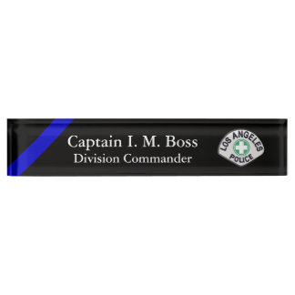 Thin Blue Line - Agency Patch Desk Name Bord Naambordje