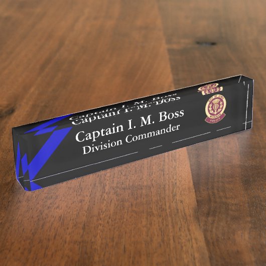 Thin Blue Line - Agency Patch Naambordje (Zijkant)