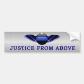 Thin Blue Line - Air Police Justice van boven af Bumpersticker (Voorkant)