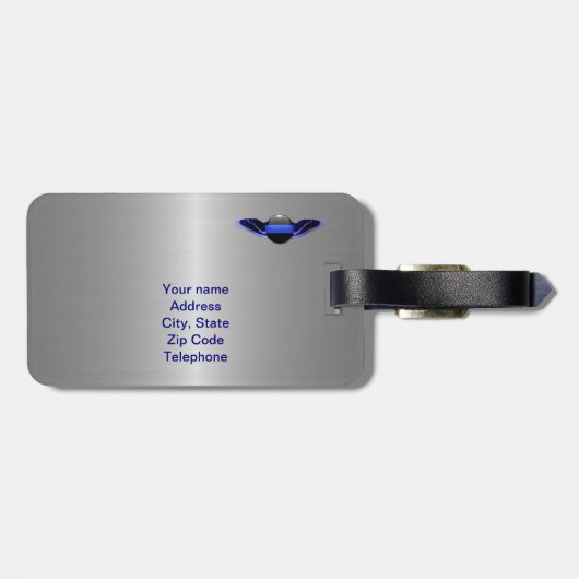 Thin Blue Line - Air Police: recht van boven Bagagelabel (Achterkant horizontaal)
