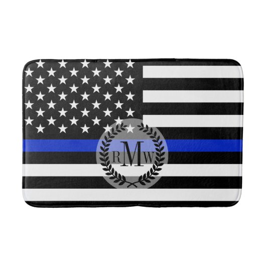 Thin Blue Line American Flag Badmat (Voorkant)
