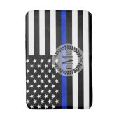 Thin Blue Line American Flag Badmat (Voorkant Verticaal)