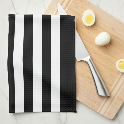 Thin Blue Line American Flag Black en White Theedoek (Quarter Fold)