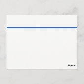 Thin Blue Line American Flag Briefkaart (Achterkant)