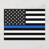 Thin Blue Line American Flag Briefkaart (Voorkant)