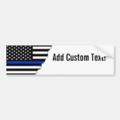 Thin Blue Line American Flag Bumpersticker (Voorkant)