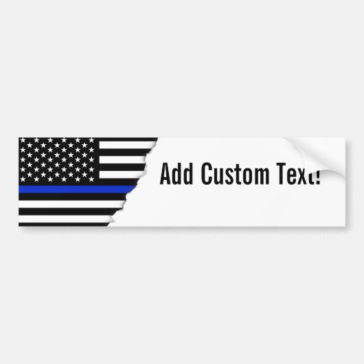 Thin Blue Line American Flag Bumpersticker (Voorkant)