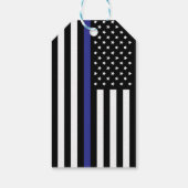 Thin Blue Line - American Flag Cadeaulabel (Achterkant)