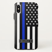 Thin Blue Line American Flag Case-Mate iPhone Case (Achterkant)