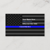Thin Blue Line American Flag Contact Visitekaartje (Voorkant)