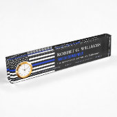 Thin Blue Line American Flag Custom Desk Naambordje