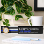 Thin Blue Line American Flag Custom Desk Naambordje