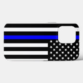 Thin Blue Line American Flag Decor Case-Mate iPhone Case (Achterkant (horizontaal))