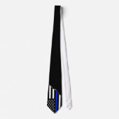 Thin Blue Line American Flag | Gedraaide blik Stropdas (Voorkant)