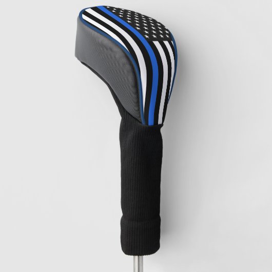 Thin Blue Line American Flag Golfheadcover (Schuin)