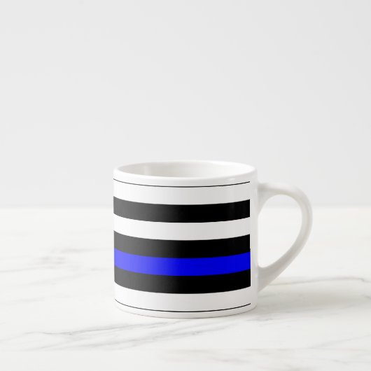 Thin Blue Line American Flag Graphic Decor Espresso Kop (Rechts)