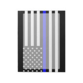 Thin Blue Line American Flag Graphic Decor Notitieblok (Linkerzijde)