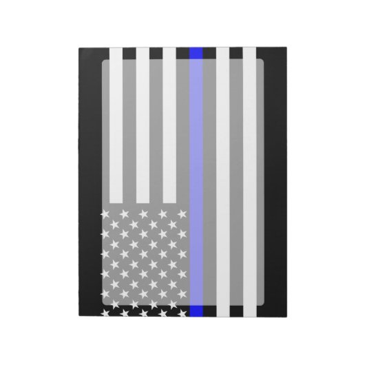 Thin Blue Line American Flag Graphic Decor Notitieblok (Linkerzijde)