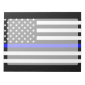 Thin Blue Line American Flag Graphic Decor Notitieblok (Voorkant)