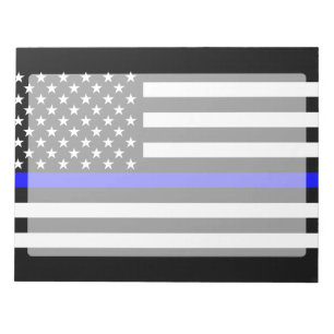 Thin Blue Line American Flag Graphic Decor Notitieblok