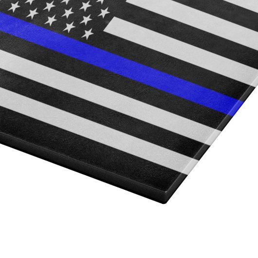 Thin Blue Line American Flag Graphic Decor Snijplank (Hoek)