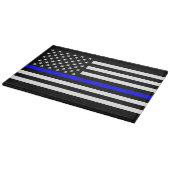 Thin Blue Line American Flag Graphic Decor Snijplank (Hoek)