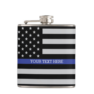 Thin Blue Line - American Flag Heupfles