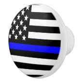 Thin Blue Line - American Flag Keramische Knop (Rechts)