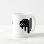 Thin Blue Line American Flag Koffiemok (Voorkant rechts)