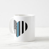 Thin Blue Line American Flag Koffiemok (Voorkant links)