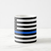 Thin Blue Line American Flag Koffiemok (Center)