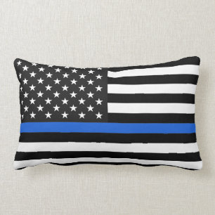 Thin Blue Line American Flag Kussen