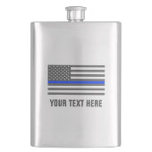 Thin blue line american flag law forcement drink flacon (Voorkant)