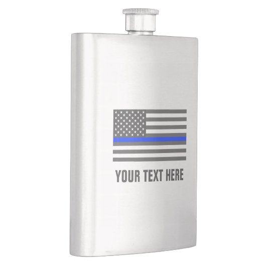 Thin blue line american flag law forcement drink flacon (Rechts)
