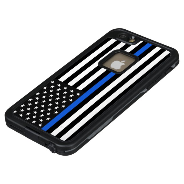 Thin Blue Line American Flag LifeProof iPhone Hoesje (Top)