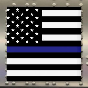 Thin Blue Line - American Flag Magneet